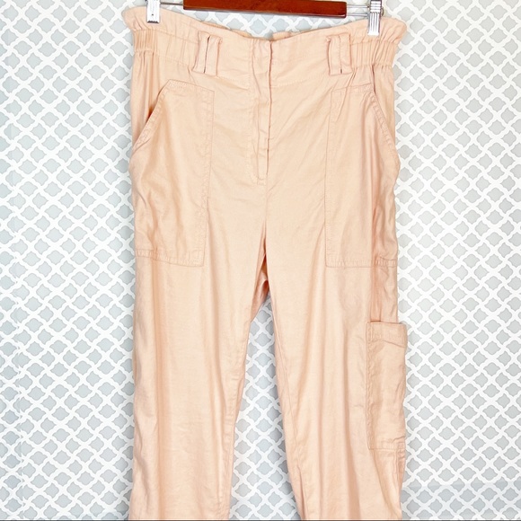 EUC Elevenses Blush Romy Paperbag Linen Pants - Picture 5 of 15